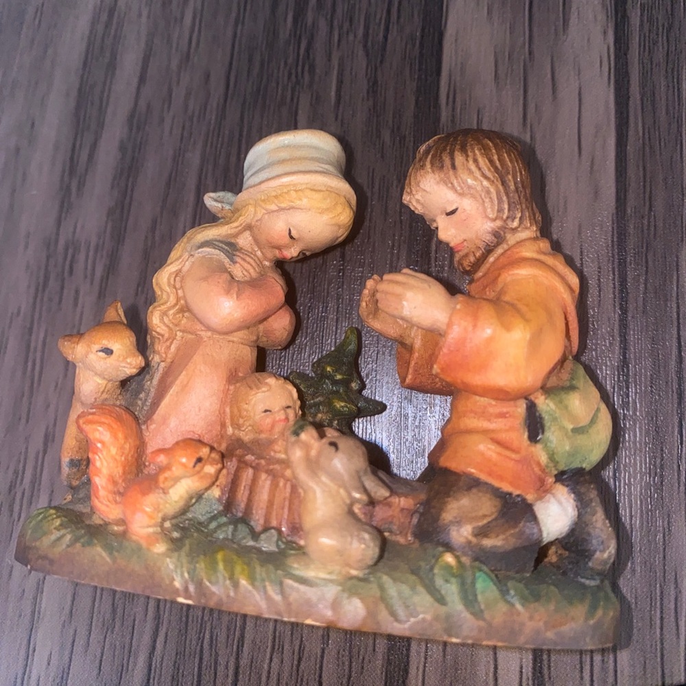 Ferrandiz ANRI Wood Carved Figure Holy Family Nativity Sculpture Figurine Vintag